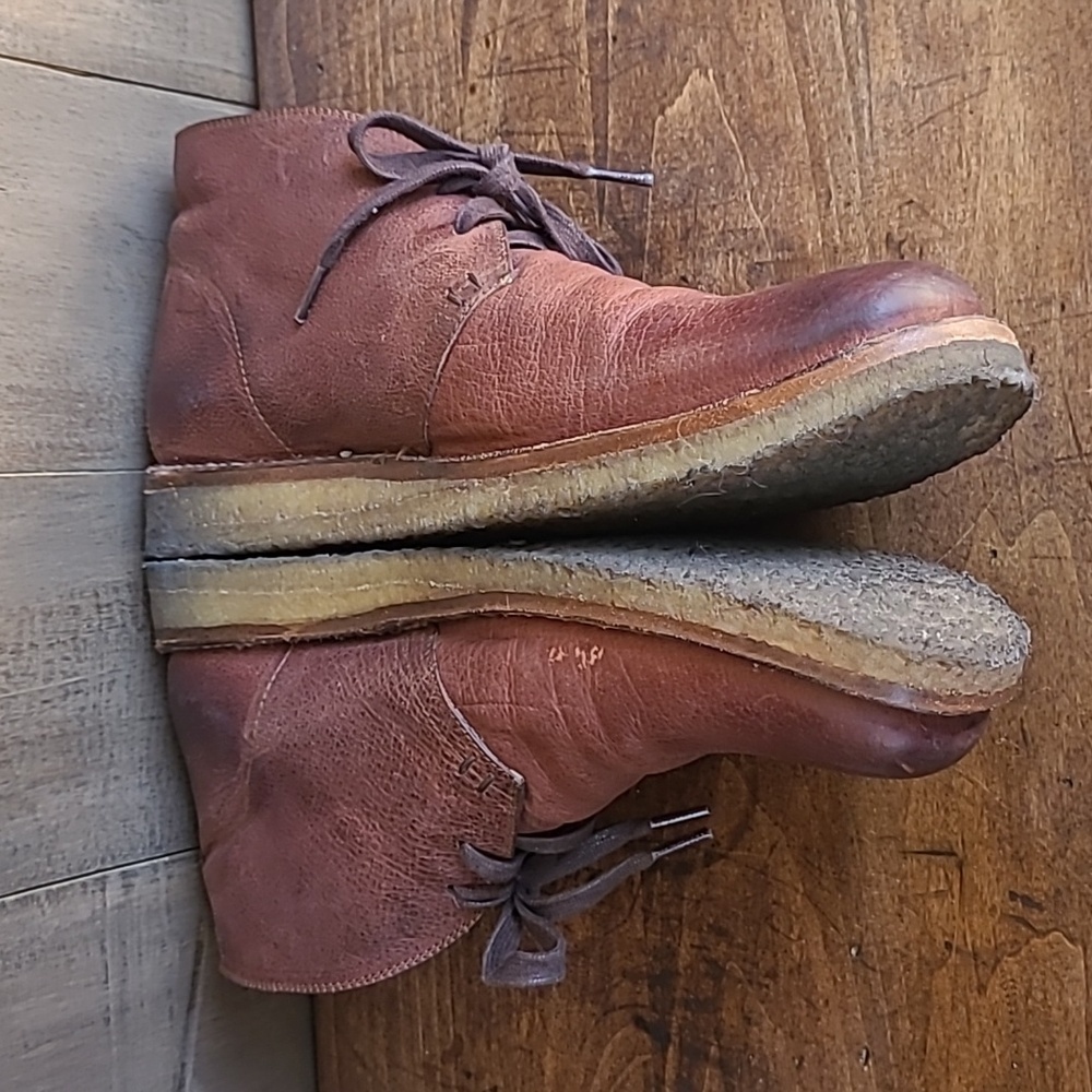 Frye Philip Crepe Chukka Boot Men's sz 11.5D Brown Leather Lace Up Shoes - Picture 7 of 12